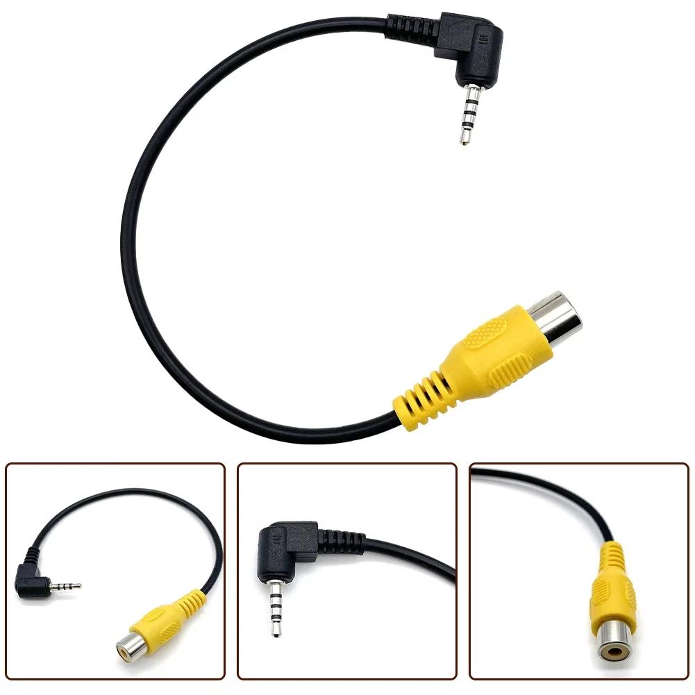 2.5MM Jack Stereo Male Plug To RCA Female Adapter Cable For GPS AV-In Converter Video Black Cable Newest