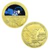 Japanese Classic Animation Gold Plated Color Commemorative Coin Classic Animation Peripheral Commemorative Collection Gift