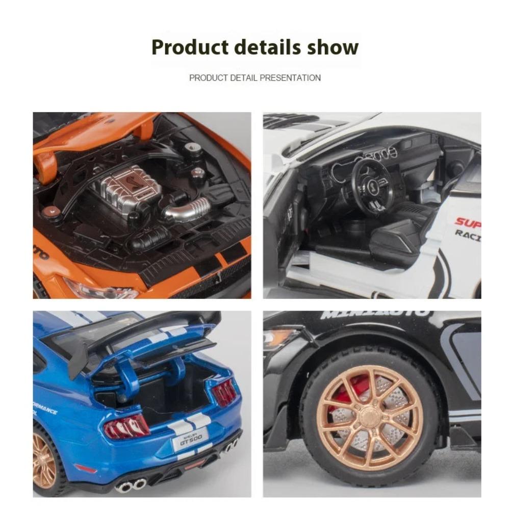 1/32 Ford Mustang Viper GT500 Спортивный Автомобиль Сплав Литье под Давлением Модель Высокая Симуляция Модель Транспортного Средства Украшение Игрушки для Детей Мальчиков Подарок