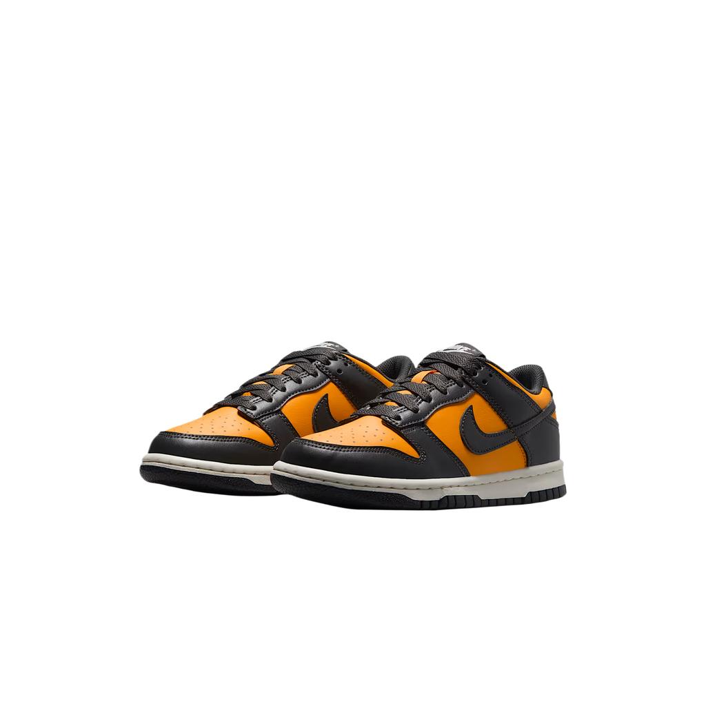 Nike Кроссовки для скейтбординга Dunk, низкие, из синтетической кожи, детские, цвет Sun Dial Yellow/Coal Black/Sail White FB9109-701