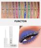 HANDAIYAN 12 Colors Crystal Diamond Liquid Glitter Eyeliner Set Shimmer Metallic Colorful Eye Shadow Makeup Kit Long-Lasting Stage Party Cosmetics