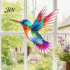 Car Rearview Mirror Decoration Hummingbird Sun Catcher, Acrylic Colorful Hanging Ornament, Red Bird Outdoor Catcher Window Decor, Birthday Gift