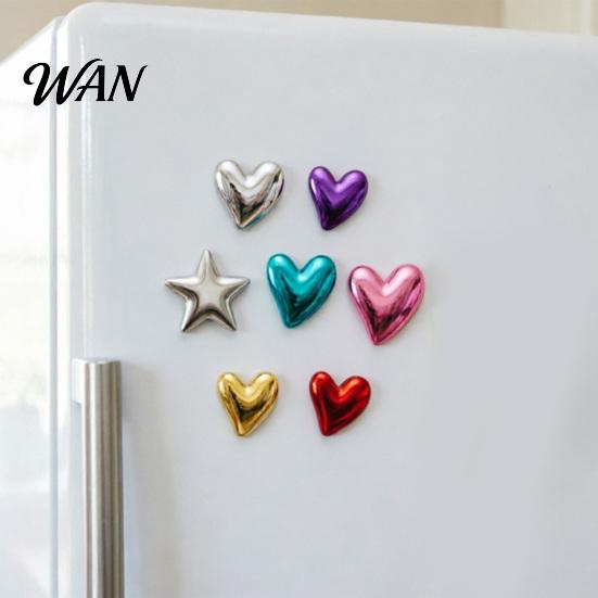 Star Design Fridge Magnet 10Pcs Vintage Love Heart Refrigerator Shape Decorative Kitchen Memo Notes Photo Holder for Home Office Magnetic