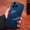 Luxury Matte For Magsafe Wireless Charging Case For iPhone 16 15 13 12 14 Pro Max Plus Magnetic Phone Cases Lens Protector Cover