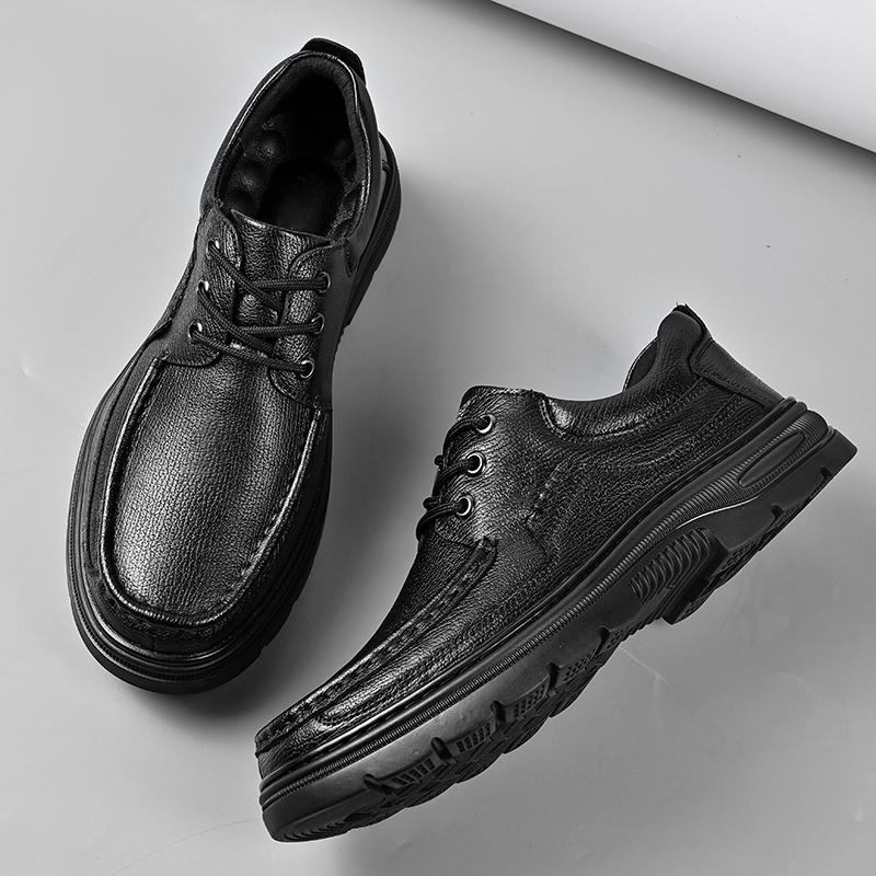 Fashion Vintage Style Genuine Leather Oxford Shoes for Men Fashion Designer Soft-soled Casual Shoes Non-Slip Business Driving Sneakers