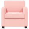 Armchair Pink Faux Sheepskin