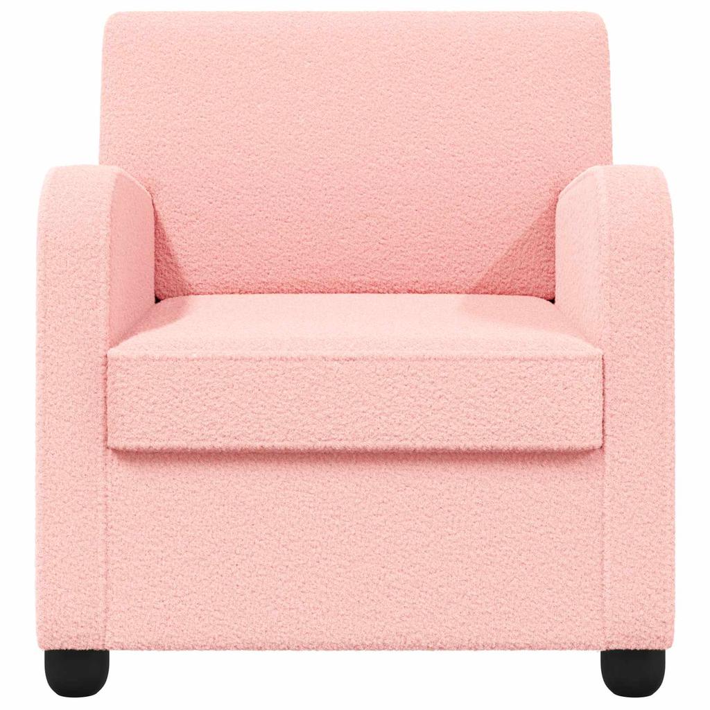Armchair Pink Faux Sheepskin