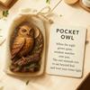 Animal Pocket Hug with Positive Card Emotional Support Love Heart Wolf Turtle Owl Rabbit Crow Pocket Token Decoration Inspirational Encouragement Gift
