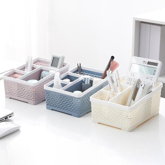Коробка для хранения Полая противоскользящая полипропиленовая многосеточная ручка Канцелярские принадлежности Косметический органайзер Классные принадлежности