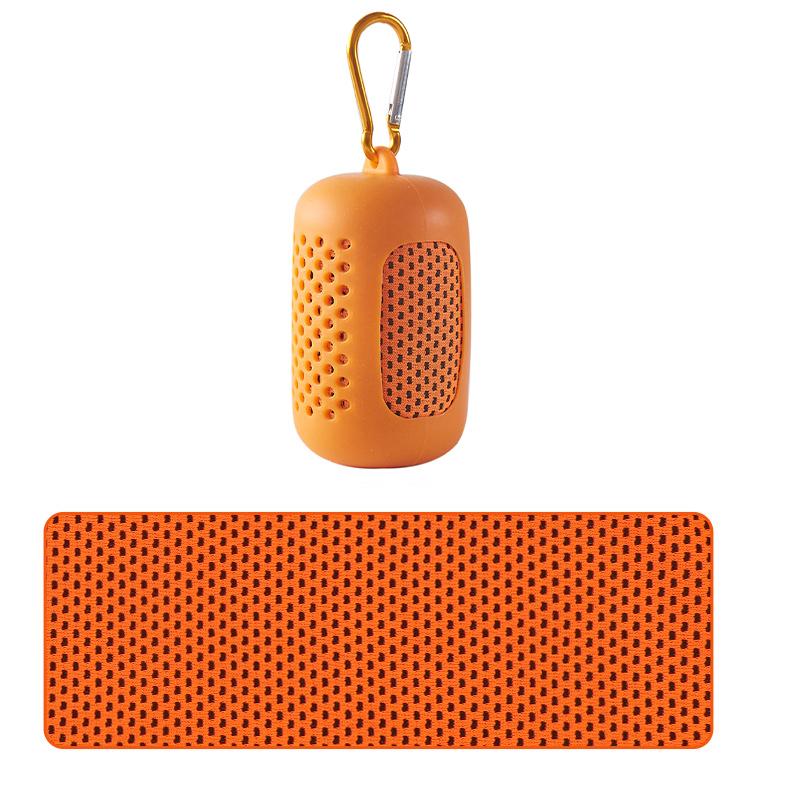 Portable Circular Silicone Wrapped Cold Towel Cooling Towel Quick Drying Polyester Fiber Towels Beach Accessories Sport Fitness