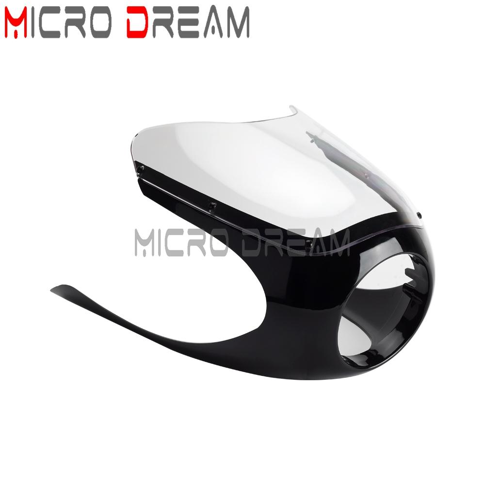Полуобтекатель Стиль 6-1/4" Ветровое стекло Обтекатель фары Кожух Для Ducati Moto Guzzi BMW Cafe Racer Bobber Scrambler Ретро Круизер