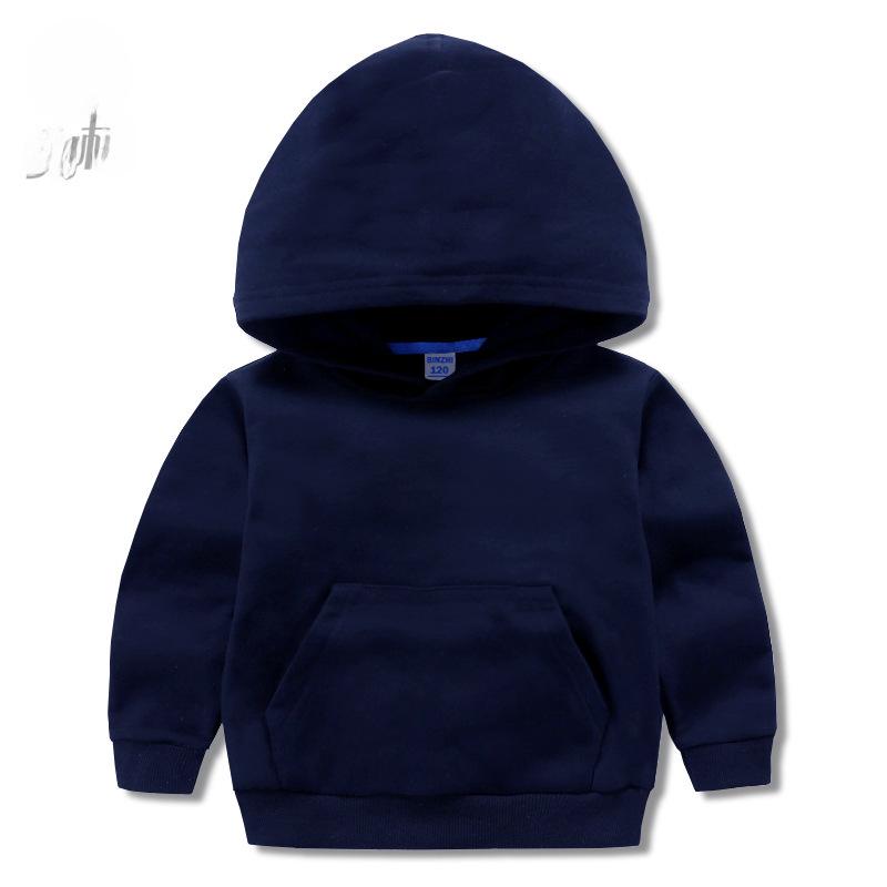Новая осенняя детская однотонная толстовка с капюшоном - куртка с капюшоном с длинными рукавами для мальчиков и девочек
