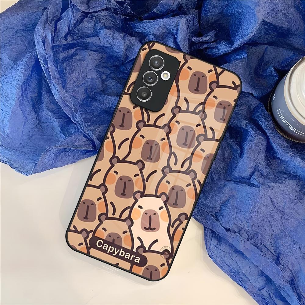 Cute Capybara Phone Case for Samsung Galaxy S26 S25 S24 S30 S21 S23 S20 S22 Fe Pro Edge Ultra Plus glass Cover