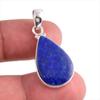 Натуральный Лазурит Драгоценный Камень Ручной Работы 925 Проба Серебро Подарок Подвеска 1.50" O1U26