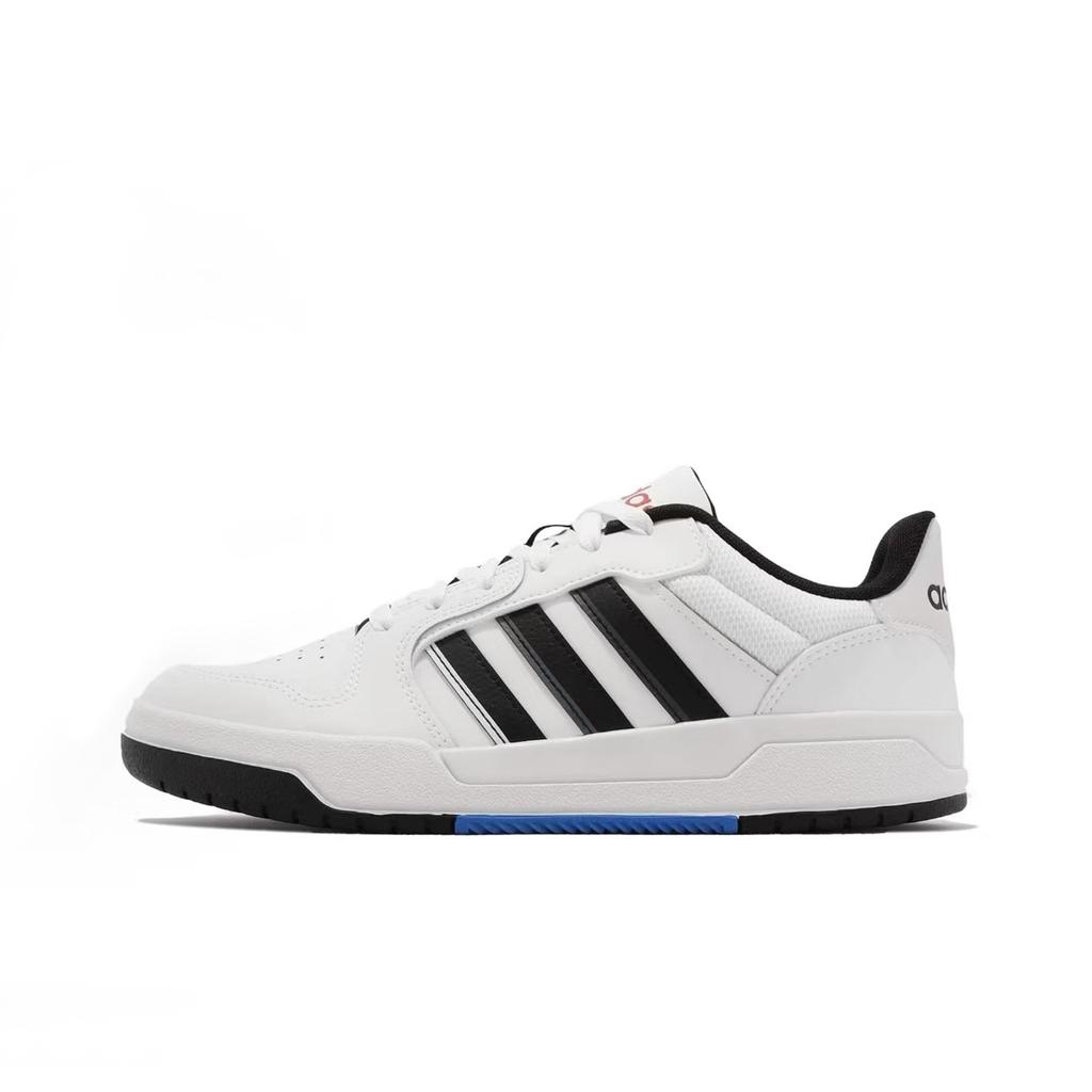 Adidas ENTRAP Pure Power Milk Leather Slip Resistant Low top Skateboard Shoes Unisex White Black GW5499(Team2124-)