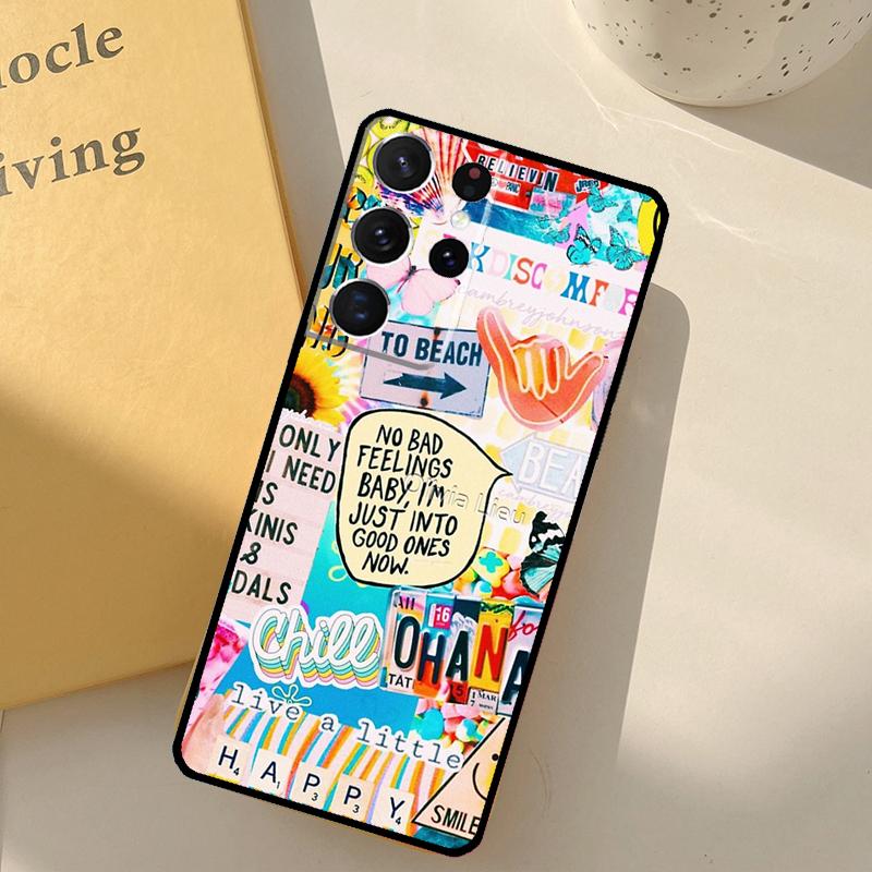 Летний эстетичный коллаж Чехол для телефона Для Samsung Galaxy S25 Ultra S20 S21 S22 S23 S24 Plus S9 S10 S25 FE Чехол-оболочка
