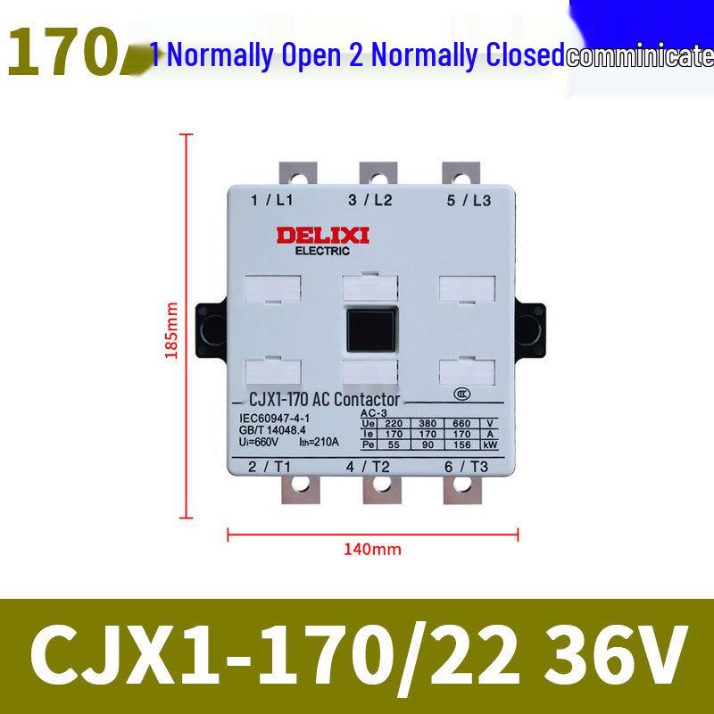 Трехфазный контактор переменного тока Delixi CJX1, 45А-205А, 220В/380В