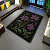 Boho Pink Orchid Area Rug Vintage Floral Botanical Print NonSlip Washable Floor Mat for Living Room Bedroom Home Decor