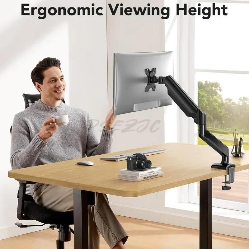 Single Monitor Stand Arm Computer Aluminum Alloy Desktop Stand Screen Adjustable Mechanical Arm Home Office Monitor Stand