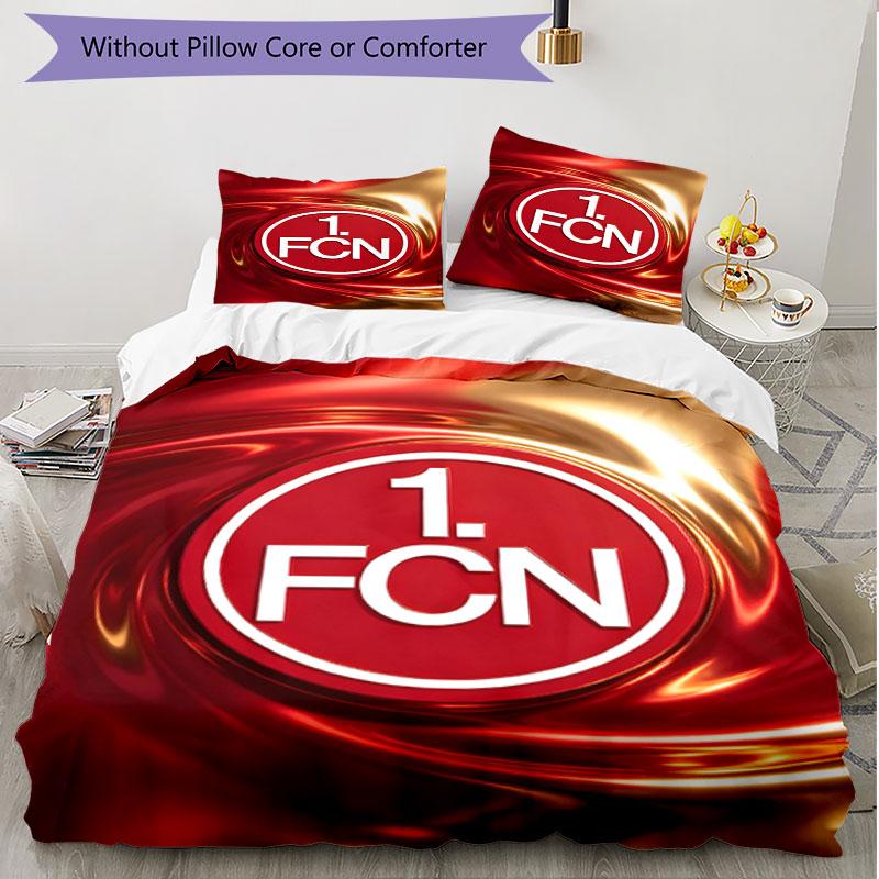 3pcs Duvet Cover Set (1*Duvet Cover + 2*Pillowcase, Without Core), FC Nurnberg Print Soft All‑Season Bedding Set, Home Bedroom Decor Gift