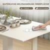 Extendable Dining Table, 140/180 x 80 cm Kitchen Table for 6-8 People, for Kitchen, Dining Room, White