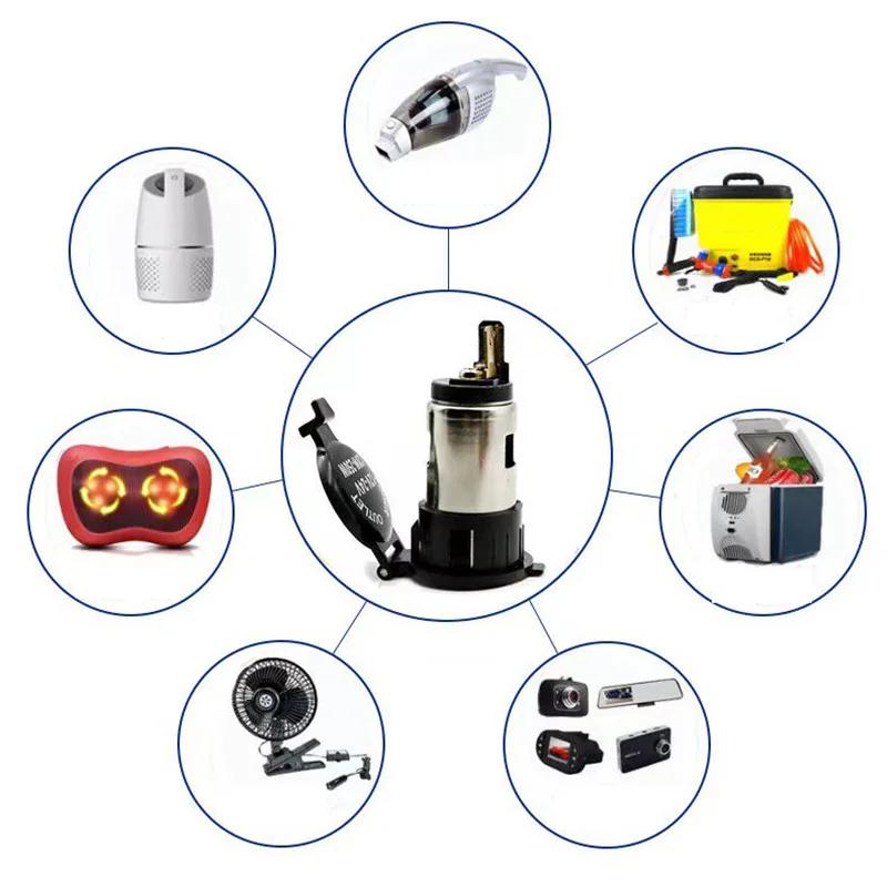 Гнездо прикуривателя DC 12 В Автомобильный прикуриватель 12 В Женский разъем питания Замена применима к грузовику RV