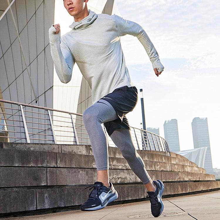 Nike Therma-Fit Adv Division Logo Print Однотонная футболка с капюшоном и длинными рукавами Мужские топы Темно-дымчато-серый DD6111-010