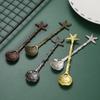 1PC Vintage Spoon Ice Cream Spoon For Coffee Tea Gift For Souvenir Dragonfly Stars Design
