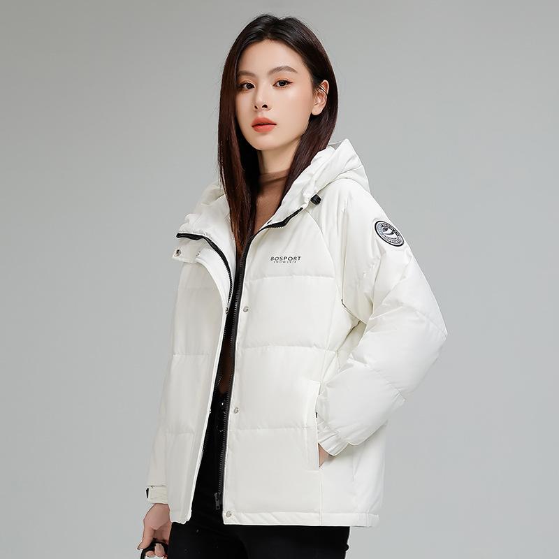 Down jacket women's autumn and winter high-end short thickened small versatile loose warm duck down jacket