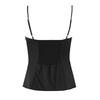 Шикарный женский strapless топ-камисоль с кружевной отделкой, подчеркивающий талию