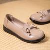 New Leather Comfortable Soft-soled Mother Shoes, Spring and Autumn Models, Middle-aged and Elderly Women's Lightweight Non-slip Single Shoes, One-