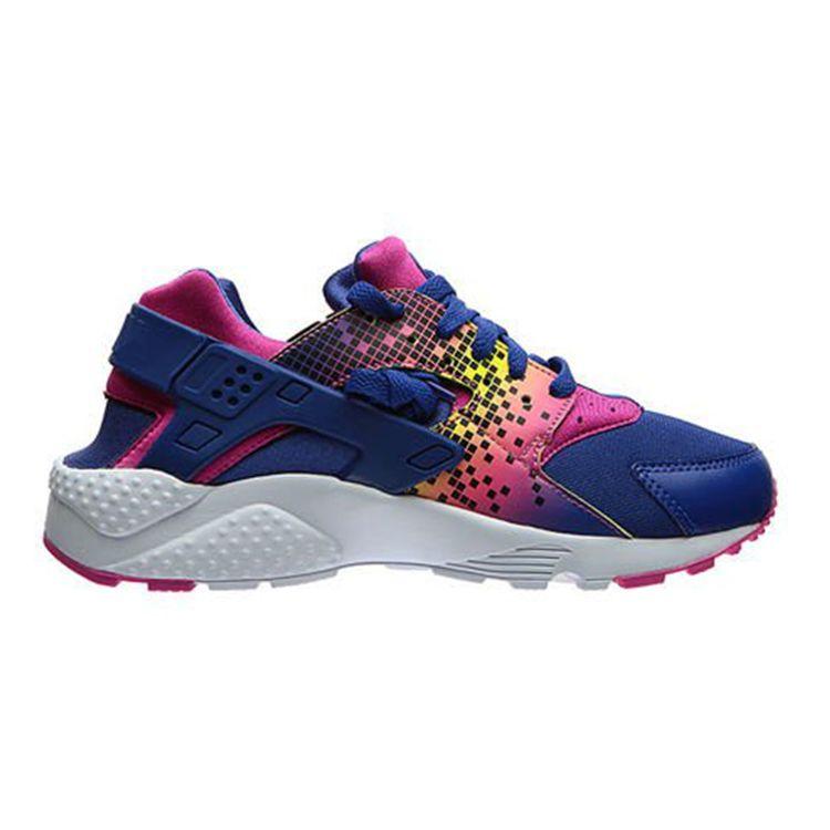 Nike Huarache Run Print GS White Blue Purple 704946-500
