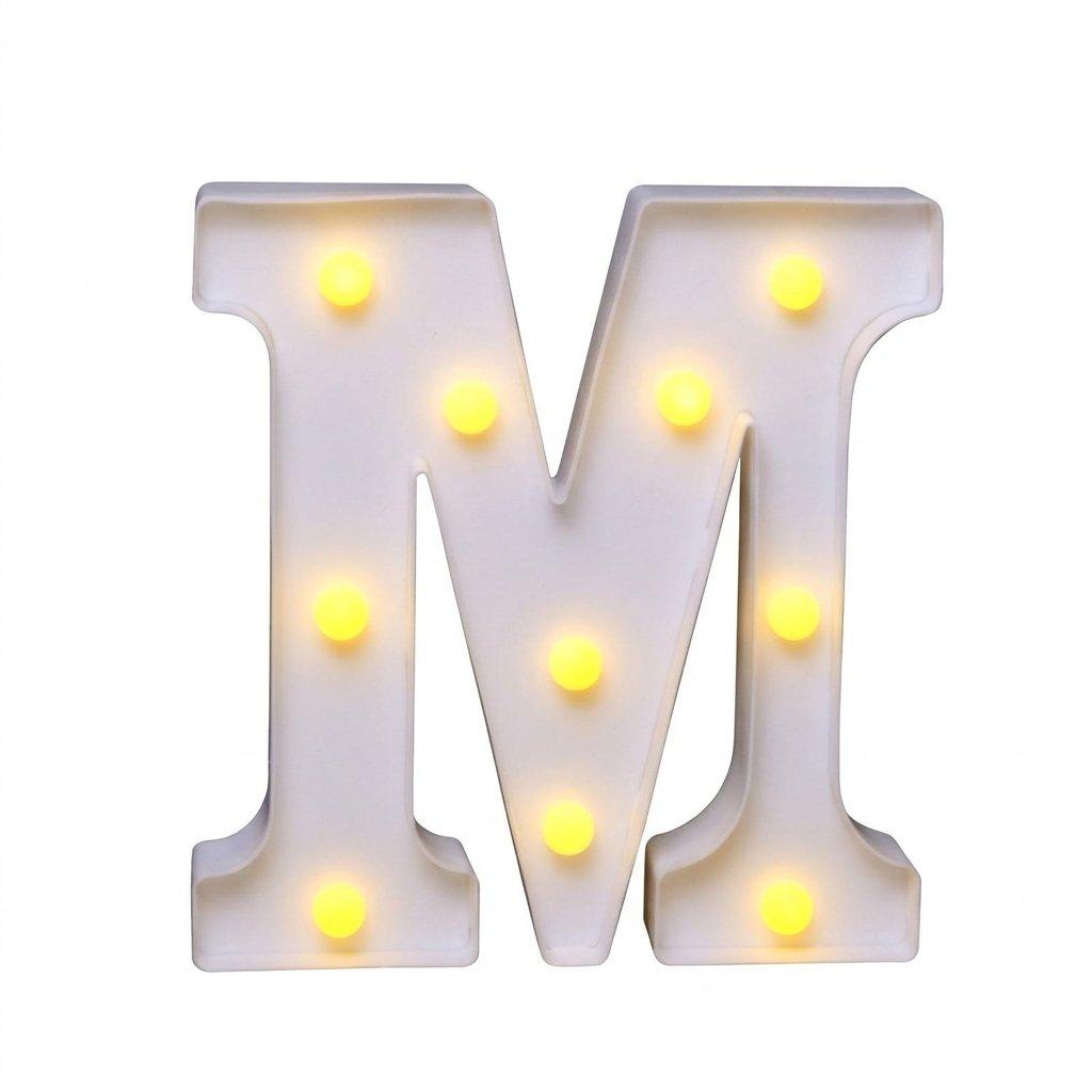 Led Letter Lights: Light‑Up Letters Warm White Alphabet Symbol Lights Battery‑Powered High‑Brightness Pure Lamp for Wedding Birthday Party Event
