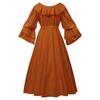 Women's Solid Colour Vintage Court Corset Cos Dresses