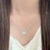 Simple Butterfly Necklace Glow in The Dark Diamond Bracelet Vintage Clavicle Chain  Women