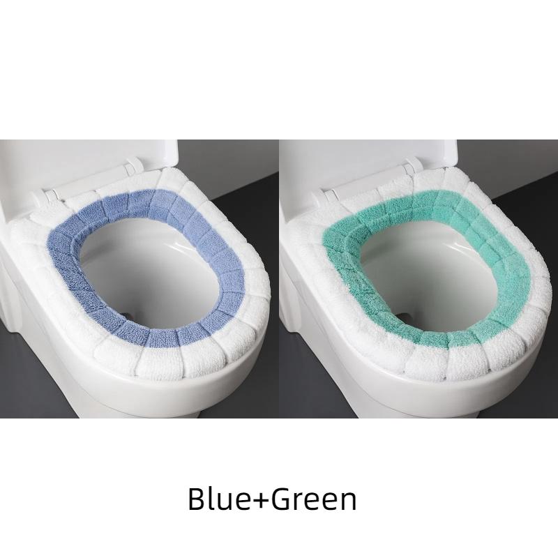 2856B Утолщенная плюшевая О-образная подушка для унитаза Чехол для унитаза с флисовой подкладкой Чехол для унитаза