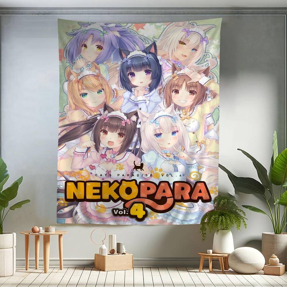 Аниме NEKOPARA Подвесной Богемный Гобелен Богемные Настенные Гобелены Мандала Кавайный Декор Комнаты