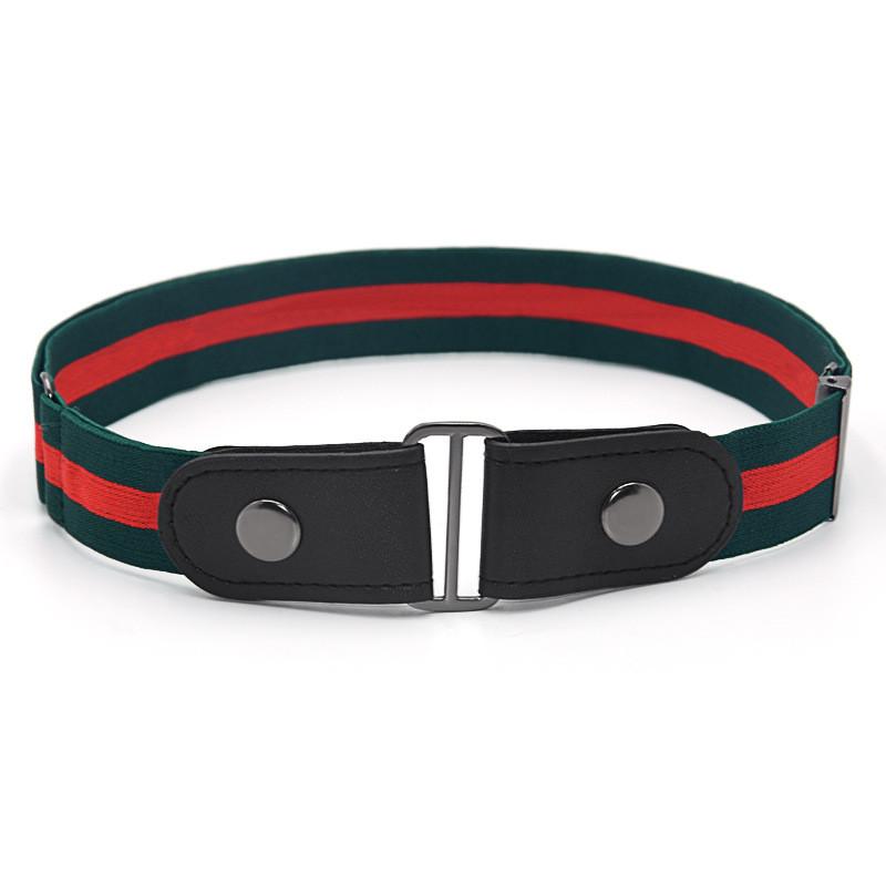 Leather Elastic Belt For Men And Women With Metal Buckle And Adjustable Fit