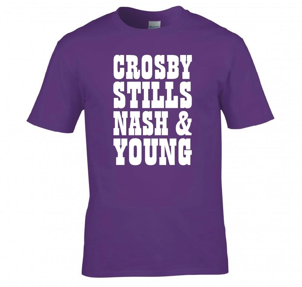 Crosby Stills Nash Young Band Logo T Shirt New