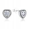 Earrings With Cubic Zirconia S925 Hearts Crystals Stud Zirconias