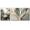 Nordic Gold Palm Leaf Canvas Art - Scandinavian Style Home Decor