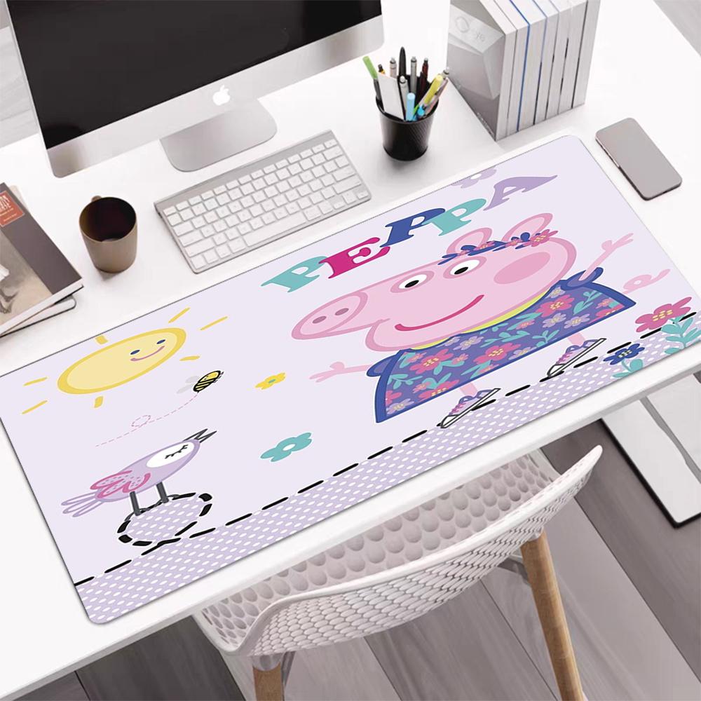 Peppa Pig Theme Mouse Pad, Non Slip Rubber Base, Multifunctional Office & Home Decor, Perfect for Workspace Personalization.