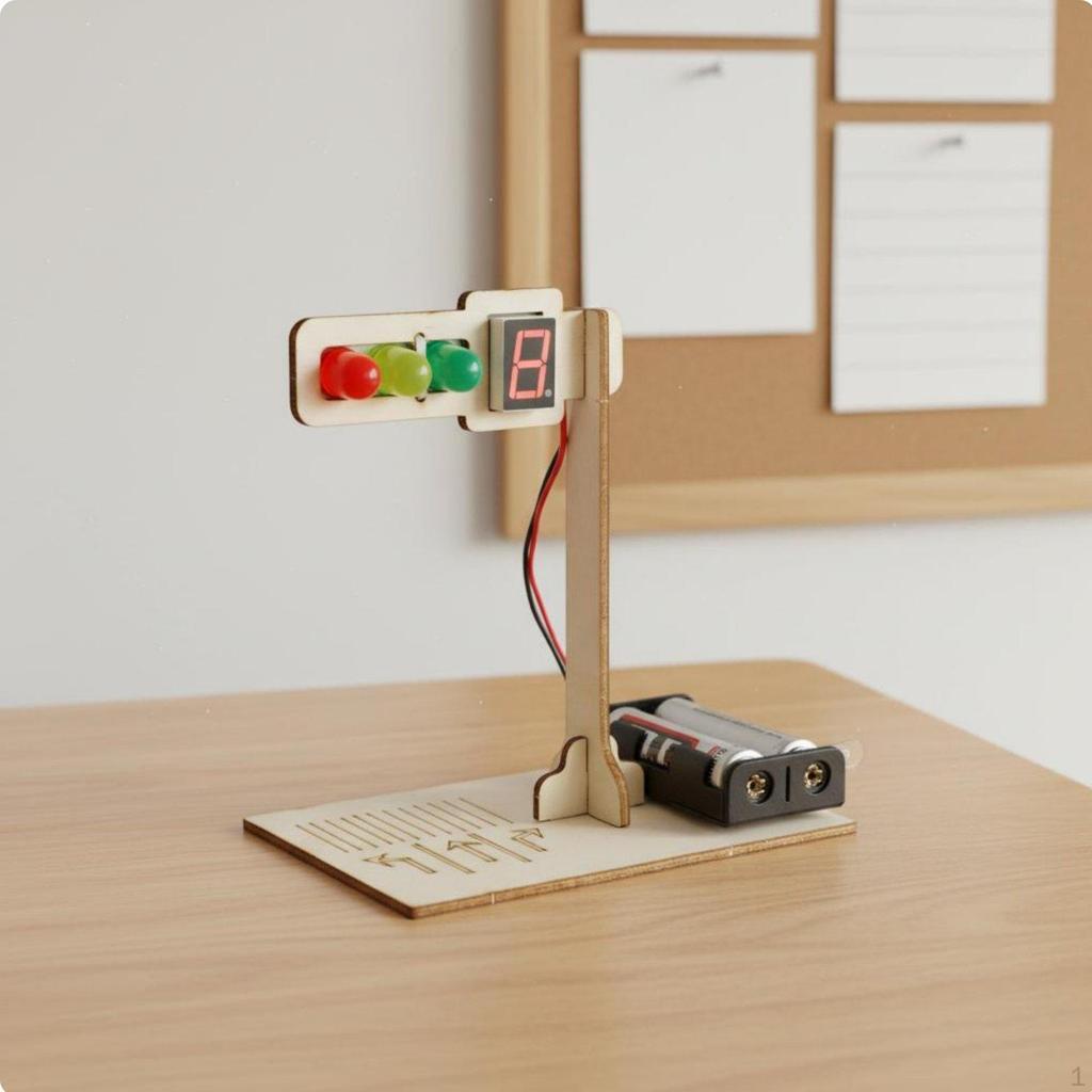 Светофор Игрушка с Цифровым Дисплеем Ручное Обучение DIY Модель Активность для Родителей и Детей STEM
