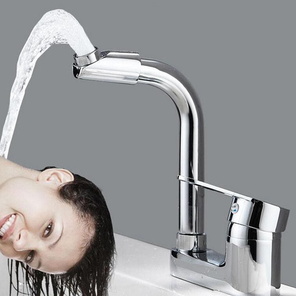 Anti-corrosion Washbasin Faucet Chrome Double Hole