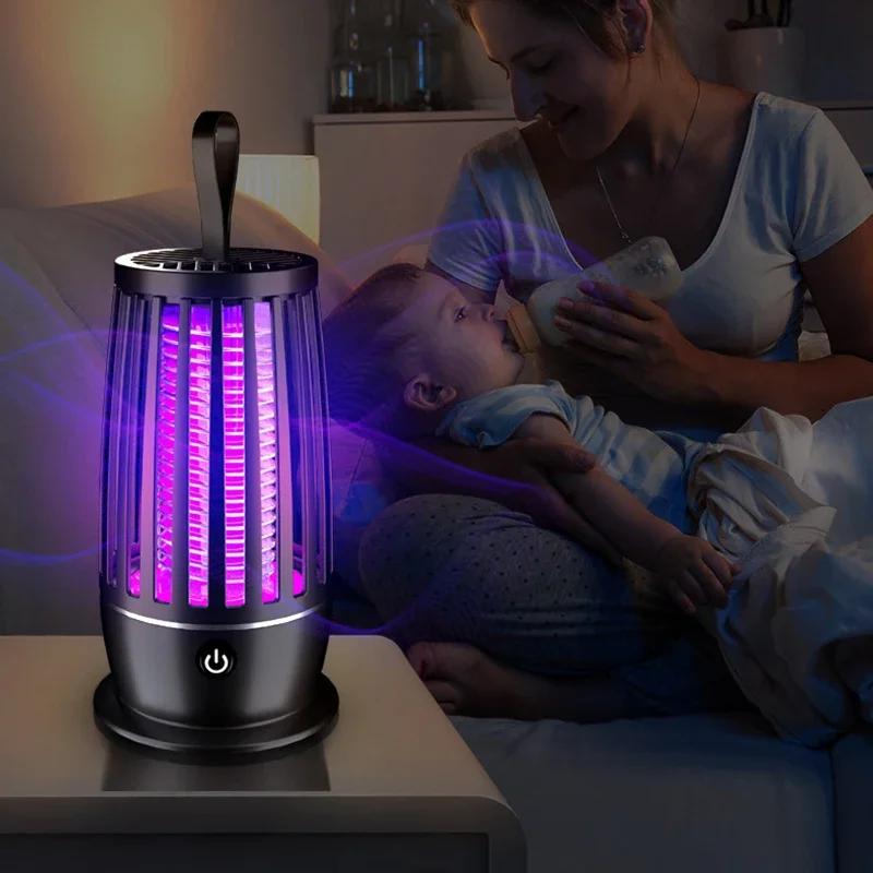 Mosquito  Killer Lamp Portable USB Rechargeable Electric Fly Trap Zapper Insect Killer Repellent Outdoor Mute Anti Mosquito Lamp