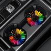 2PCS Car Coasters, with Tree of Life Pattern Printed, Non-Slip Reusable Thermal Pads, Wear-Resistant Stain-Resistant Car Cup Holder, for Home Bar