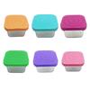 304 Stainless Steel Crisper Lunch Box for Children Silicone Lid Sealed Snack Containers Box Portable Square Sauce Cup