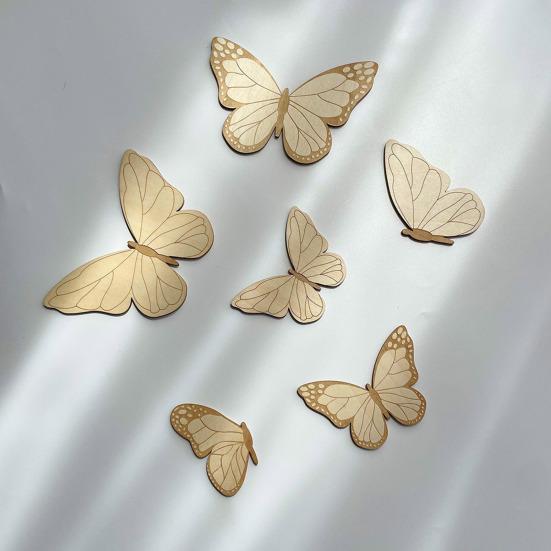 Wooden Butterfly Wall Decoration Farmhouse Rustic 3D Butterfly Wall Art Sculpture Home Living Room Kids Bedroom Wall Decorative Sign