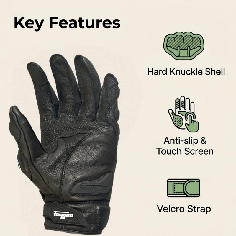 Motorcycle Gloves Afs6 Afs18 Security Protection Windproof Motocross Mittens Touch Screen Men's Leather Motorbike Glove