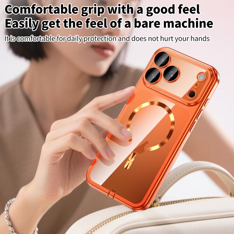 Plating Paint TPU MagSafe Phone Case with Dust Plug & Lens Film